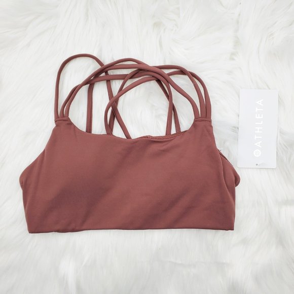 NWT Athleta Brown Hyper Focused Sports Bra - Picture 2 of 6